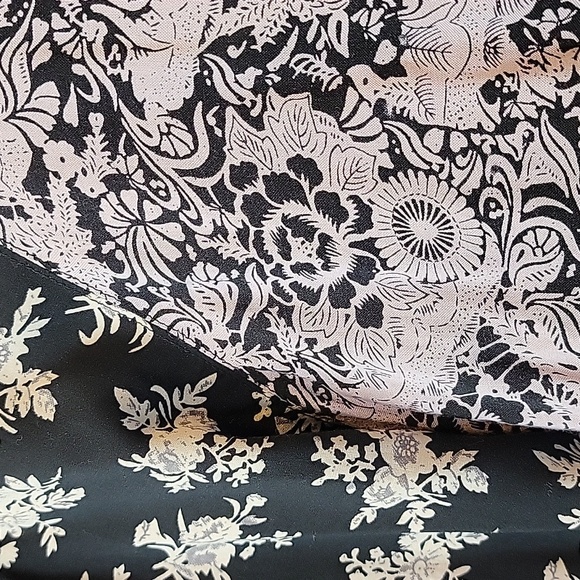 Free People Black Floral Snap Bomber Jacket Size S - Picture 3 of 7